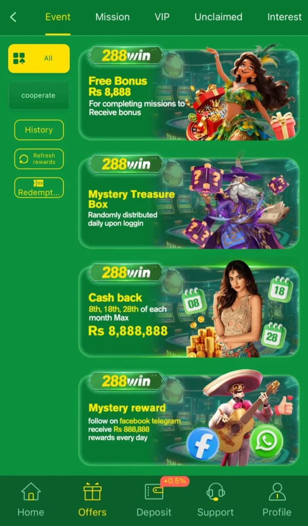 288Win Game Bonuses